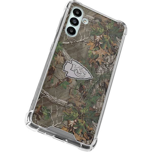 NFL Kansas City Chiefs Realtree Xtra Green Camo Galaxy A13 5G Clear Case