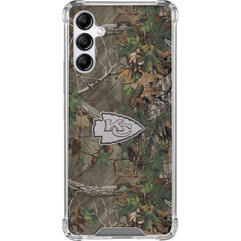 NFL Kansas City Chiefs Realtree Xtra Green Camo Galaxy A14 5G Clear Case