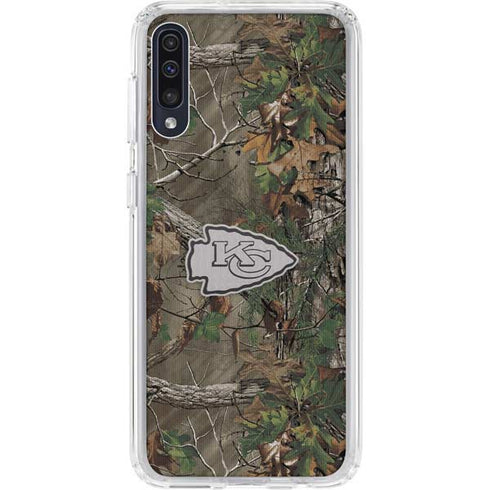 NFL Kansas City Chiefs Realtree Xtra Green Camo Galaxy A50 Clear Case