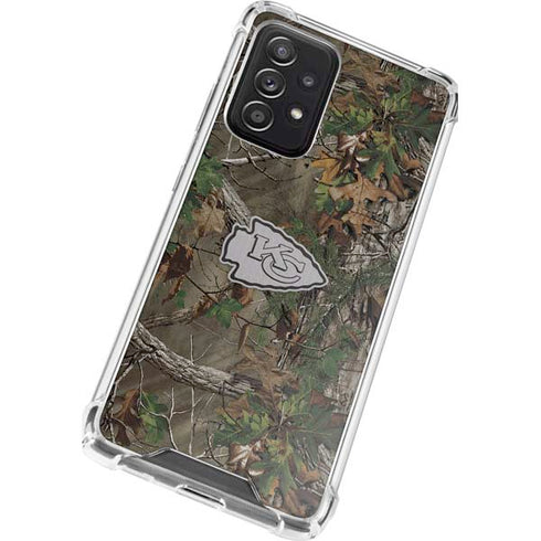 NFL Kansas City Chiefs Realtree Xtra Green Camo Galaxy A52 5G Clear Case