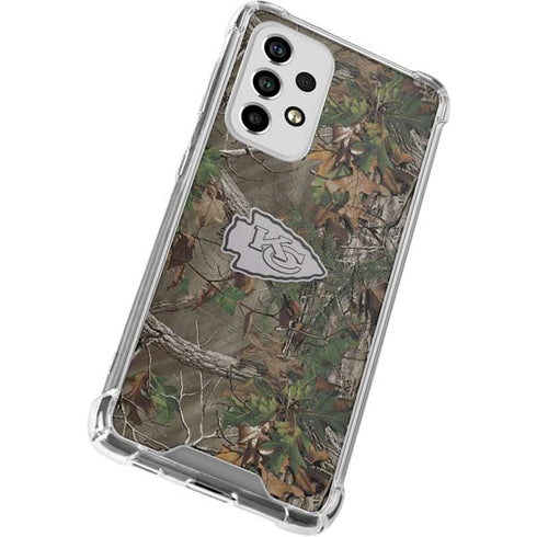 NFL Kansas City Chiefs Realtree Xtra Green Camo Galaxy A53 5G Clear Case