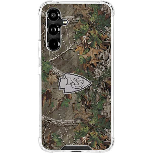 NFL Kansas City Chiefs Realtree Xtra Green Camo Galaxy A54 5G Clear Case