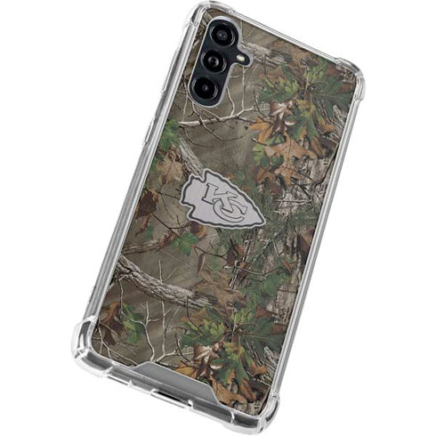 NFL Kansas City Chiefs Realtree Xtra Green Camo Galaxy A54 5G Clear Case
