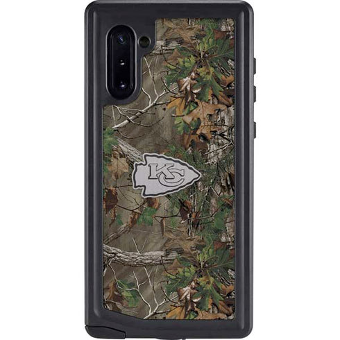NFL Kansas City Chiefs Realtree Xtra Green Camo Galaxy Note 10 Waterproof Case