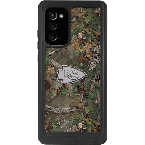 NFL Kansas City Chiefs Realtree Xtra Green Camo Galaxy Note20 5G Waterproof Case