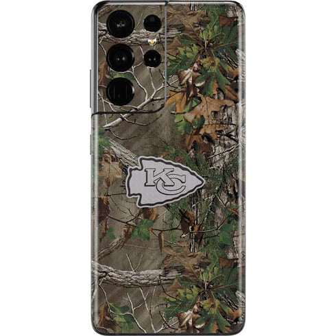 NFL Kansas City Chiefs Realtree Xtra Green Camo Galaxy S21 Ultra 5G Skin