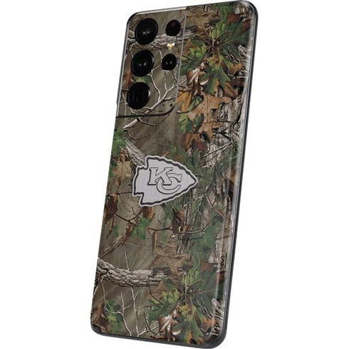 NFL Kansas City Chiefs Realtree Xtra Green Camo Galaxy S21 Ultra 5G Skin