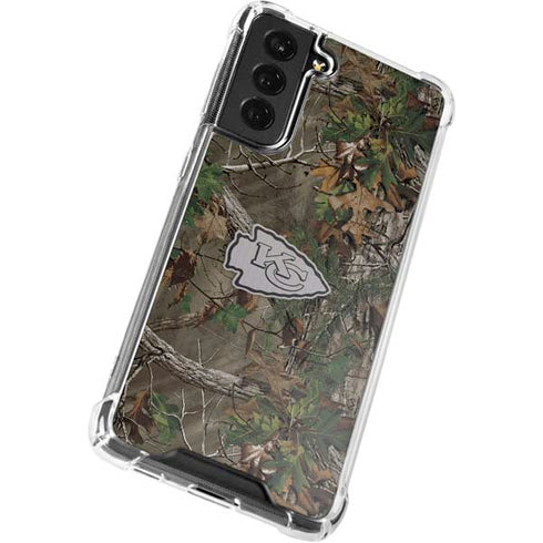NFL Kansas City Chiefs Realtree Xtra Green Camo Galaxy S22 Plus Clear Case