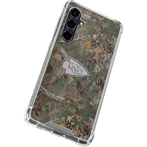 NFL Kansas City Chiefs Realtree Xtra Green Camo Galaxy S23 FE Clear Case