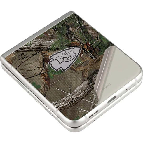 NFL Kansas City Chiefs Realtree Xtra Green Camo Galaxy Z Flip3 5G Skin