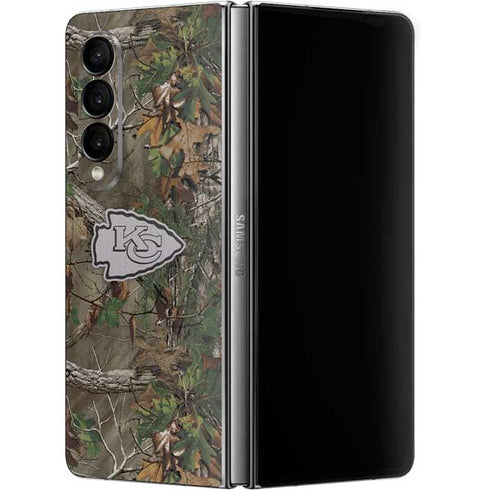 NFL Kansas City Chiefs Realtree Xtra Green Camo Galaxy Z Fold4 5G Skin