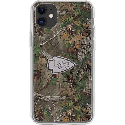 NFL Kansas City Chiefs Realtree Xtra Green Camo iPhone 11 Clear Case
