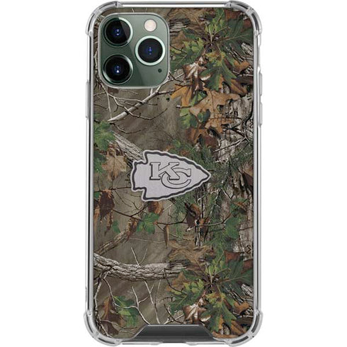 NFL Kansas City Chiefs Realtree Xtra Green Camo iPhone 11 Pro Max Clear Case
