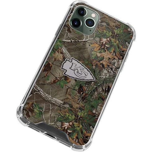 NFL Kansas City Chiefs Realtree Xtra Green Camo iPhone 11 Pro Max Clear Case