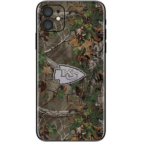 NFL Kansas City Chiefs Realtree Xtra Green Camo iPhone 11 Skin