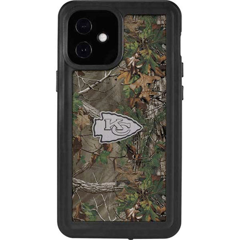 NFL Kansas City Chiefs Realtree Xtra Green Camo iPhone 12 Mini Waterproof Case
