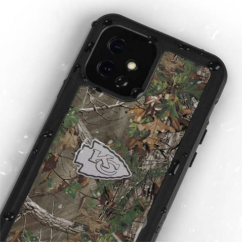 NFL Kansas City Chiefs Realtree Xtra Green Camo iPhone 12 Mini Waterproof Case