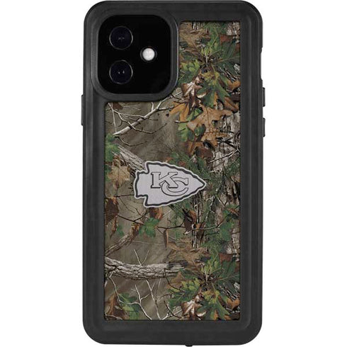 NFL Kansas City Chiefs Realtree Xtra Green Camo iPhone 12 Waterproof Case