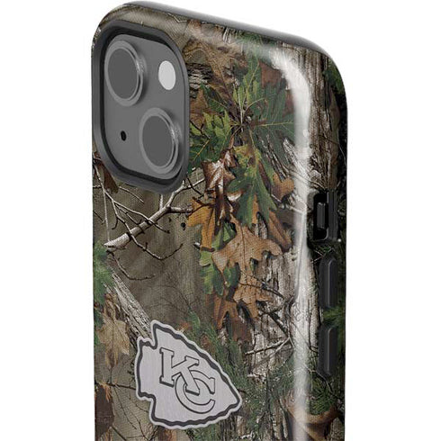 NFL Kansas City Chiefs Realtree Xtra Green Camo iPhone 15 Impact Case