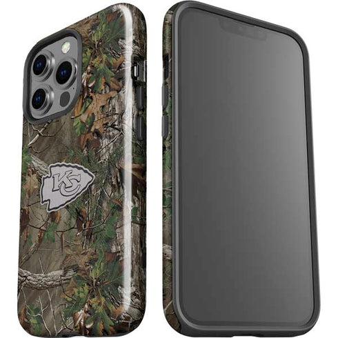 NFL Kansas City Chiefs Realtree Xtra Green Camo iPhone 14 Pro Impact Case
