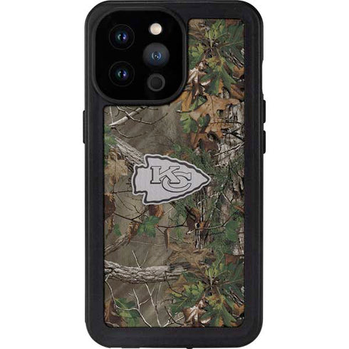 NFL Kansas City Chiefs Realtree Xtra Green Camo iPhone 14 Pro Max Waterproof Case