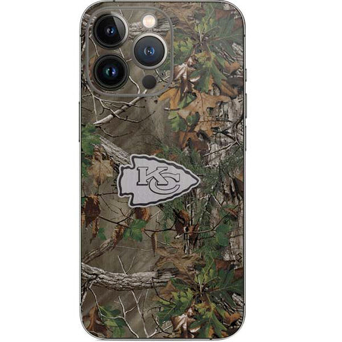 NFL Kansas City Chiefs Realtree Xtra Green Camo iPhone 14 Pro Skin