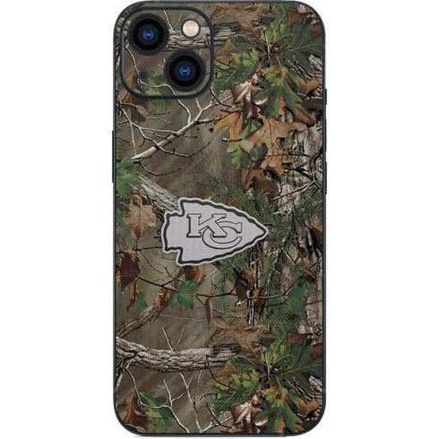 NFL Kansas City Chiefs Realtree Xtra Green Camo iPhone 14 Skin