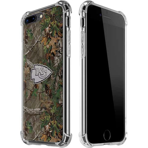 NFL Kansas City Chiefs Realtree Xtra Green Camo iPhone 7/8 Plus Clear Case