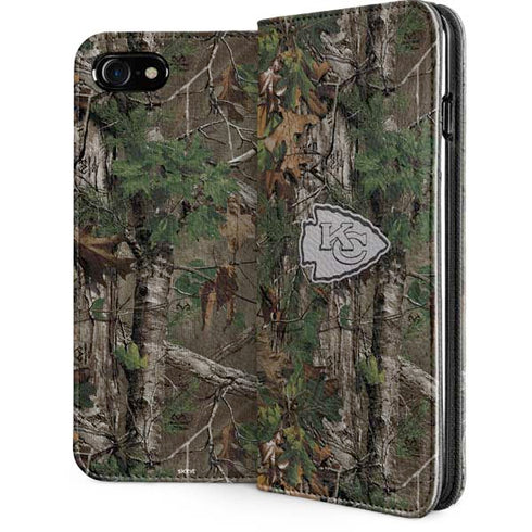 NFL Kansas City Chiefs Realtree Xtra Green Camo iPhone SE (2nd & 3rd Gen) Folio Case