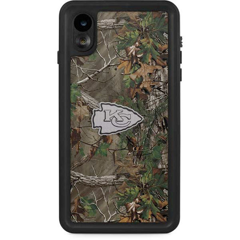 NFL Kansas City Chiefs Realtree Xtra Green Camo iPhone XR Waterproof Case