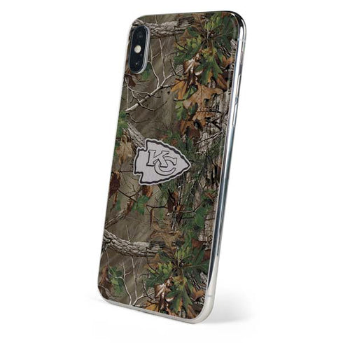 NFL Kansas City Chiefs Realtree Xtra Green Camo iPhone XS Skin