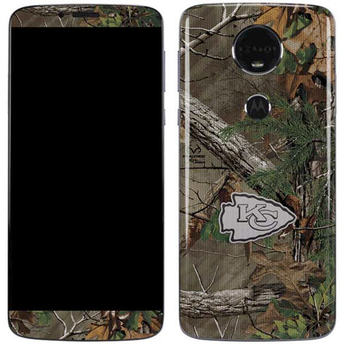 NFL Kansas City Chiefs Realtree Xtra Green Camo Moto E5 Plus Skin