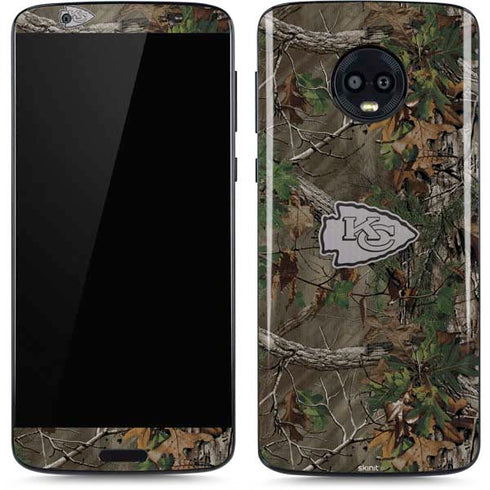 NFL Kansas City Chiefs Realtree Xtra Green Camo Moto G6 Skin
