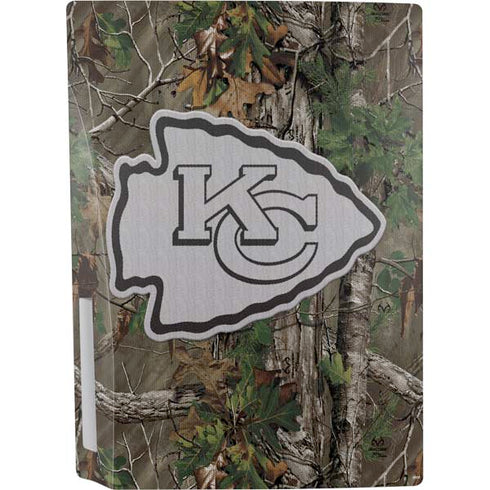 NFL Kansas City Chiefs Realtree Xtra Green Camo PS5 Console Skin