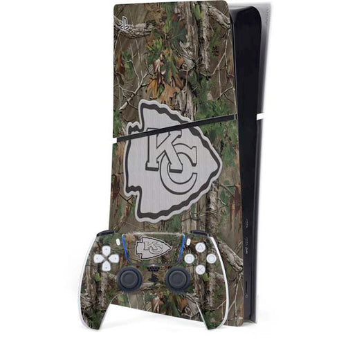 NFL Kansas City Chiefs Realtree Xtra Green Camo PS5 Slim Digital Edition Bundle Skin