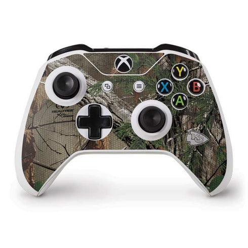 NFL Kansas City Chiefs Realtree Xtra Green Camo Xbox One S Controller Skin