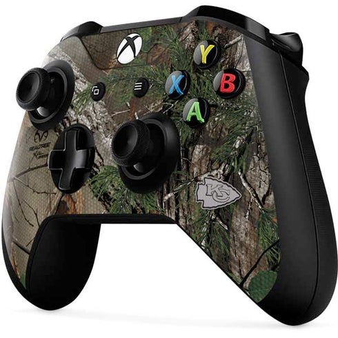 NFL Kansas City Chiefs Realtree Xtra Green Camo Xbox One X Controller Skin