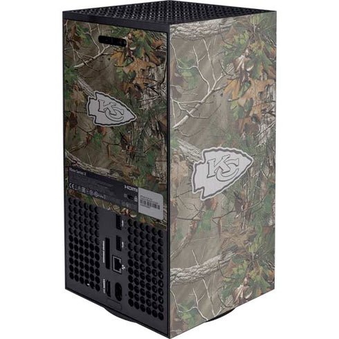 NFL Kansas City Chiefs Realtree Xtra Green Camo Xbox Series X Console Skin