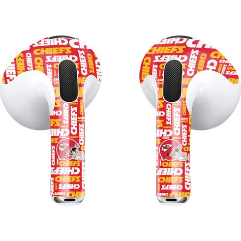 NFL Kansas City Chiefs Red Blast Apple AirPods (3rd Gen 2021) Skin