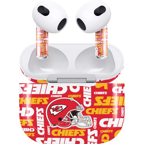 NFL Kansas City Chiefs Red Blast Apple AirPods (3rd Gen 2021) Skin