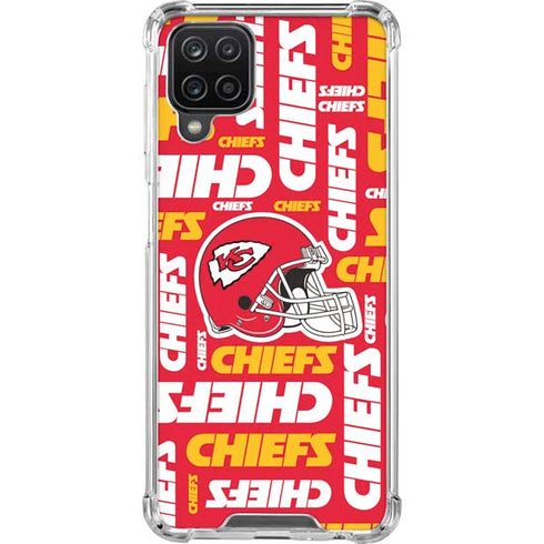 NFL Kansas City Chiefs Red Blast Galaxy A12 Clear Case