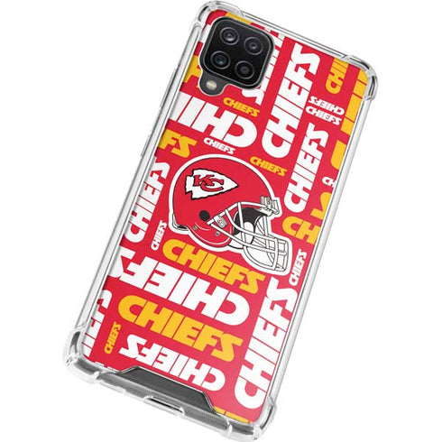 NFL Kansas City Chiefs Red Blast Galaxy A12 Clear Case