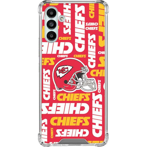 NFL Kansas City Chiefs Red Blast Galaxy A13 5G Clear Case