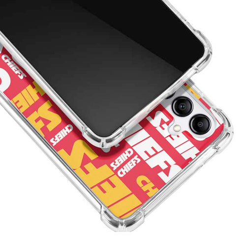 NFL Kansas City Chiefs Red Blast Galaxy A14 5G Clear Case
