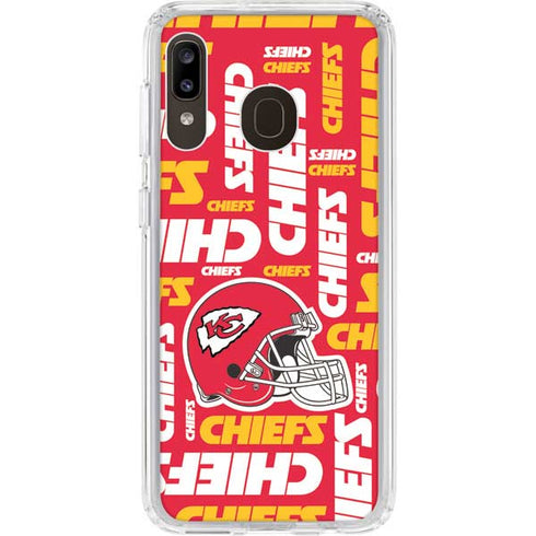 NFL Kansas City Chiefs Red Blast Galaxy A20 Clear Case
