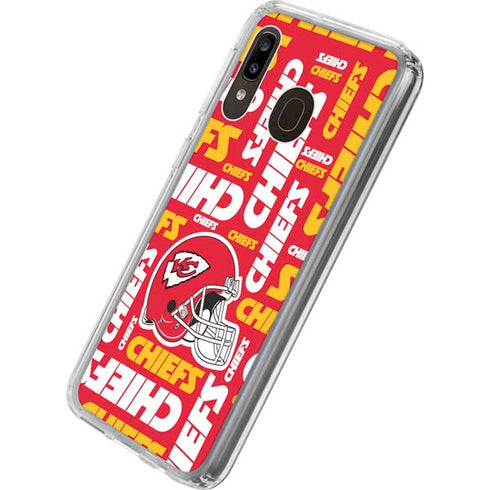 NFL Kansas City Chiefs Red Blast Galaxy A20 Clear Case