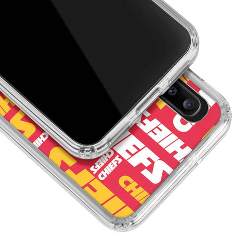 NFL Kansas City Chiefs Red Blast Galaxy A30 Clear Case
