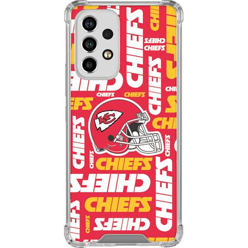 NFL Kansas City Chiefs Red Blast Galaxy A33 5G Clear Case
