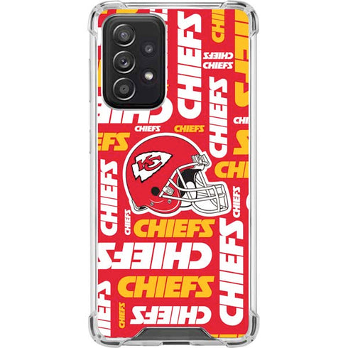 NFL Kansas City Chiefs Red Blast Galaxy A52 5G Clear Case