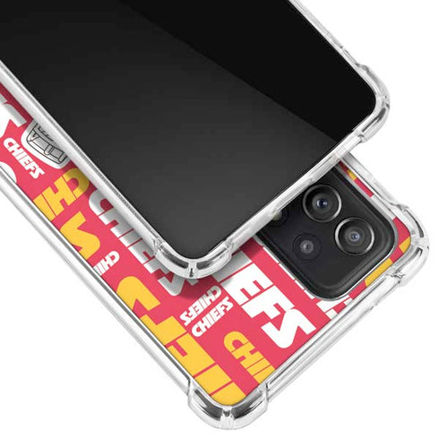 NFL Kansas City Chiefs Red Blast Galaxy A52 5G Clear Case